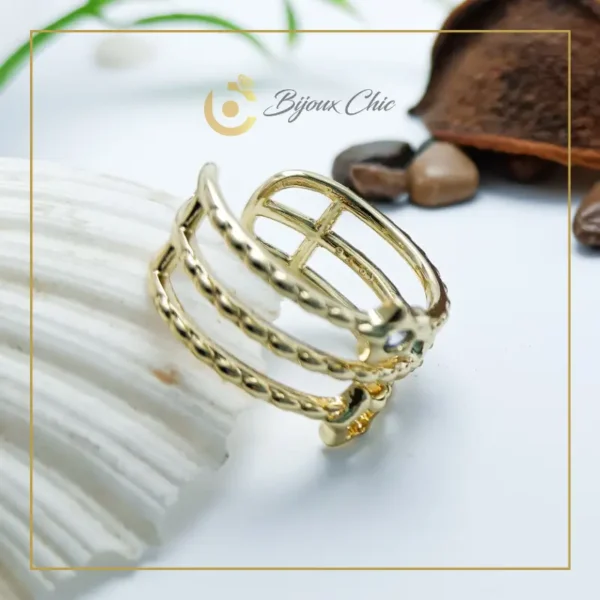 Bague Étoile Ajustable en Acier Inoxydable